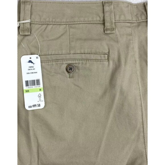 Tommy Bahama Men's size 30 Stone Khaki Twill Coastal Key 10" Casual Cargo Shorts - Picture 3 of 6